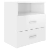 NNEVL Bed Cabinet High Gloss White 50x32x60cm