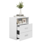 NNEVL Bed Cabinet High Gloss White 50x32x60cm