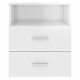 NNEVL Bed Cabinet High Gloss White 50x32x60cm
