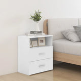NNEVL Bed Cabinet High Gloss White 50x32x60cm