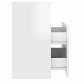 NNEVL Bed Cabinets 2 pcs High Gloss White 50x32x60 cm