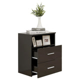 NNEVL Bed Cabinet High Gloss Black 50x32x60cm