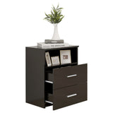 NNEVL Bed Cabinets 2 pcs High Gloss Black 50x32x60 cm