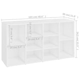 NNEVL Shoe Bench White 103x30x54.5 cm Chipboard