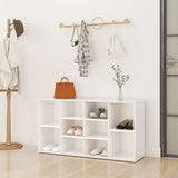 NNEVL Shoe Bench White 103x30x54.5 cm Chipboard