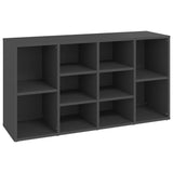 NNEVL Shoe Bench Grey 103x30x54.5 cm Chipboard
