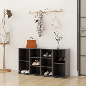 NNEVL Shoe Bench Grey 103x30x54.5 cm Chipboard
