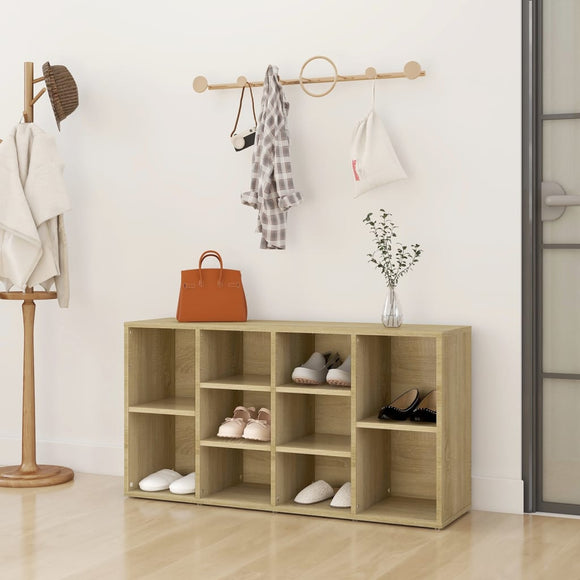 NNEVL Shoe Bench Sonoma Oak 103x30x54.5 cm Chipboard
