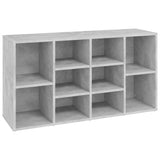NNEVL Shoe Bench Concrete Grey 103x30x54.5 cm Chipboard