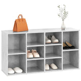 NNEVL Shoe Bench Concrete Grey 103x30x54.5 cm Chipboard