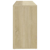 NNEVL Shoe Bench White and Sonoma Oak 103x30x54.5 cm Chipboard
