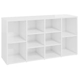 NNEVL Shoe Bench High Gloss White 103x30x54.5 cm Chipboard