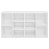 NNEVL Shoe Bench High Gloss White 103x30x54.5 cm Chipboard