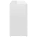 NNEVL Shoe Bench High Gloss White 103x30x54.5 cm Chipboard