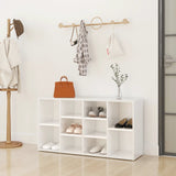NNEVL Shoe Bench High Gloss White 103x30x54.5 cm Chipboard