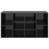 NNEVL Shoe Bench High Gloss Black 103x30x54.5 cm Chipboard