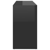 NNEVL Shoe Bench High Gloss Black 103x30x54.5 cm Chipboard