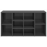 NNEVL Shoe Bench High Gloss Grey 103x30x54.5 cm Chipboard