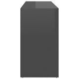 NNEVL Shoe Bench High Gloss Grey 103x30x54.5 cm Chipboard