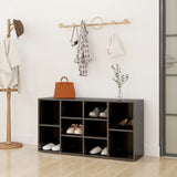 NNEVL Shoe Bench High Gloss Grey 103x30x54.5 cm Chipboard