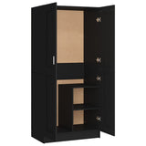 NNEVL Wardrobe Black 82.5x51.5x180 cm Chipboard