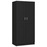 NNEVL Wardrobe Black 82.5x51.5x180 cm Chipboard