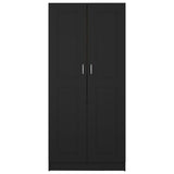 NNEVL Wardrobe Black 82.5x51.5x180 cm Chipboard