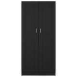 NNEVL Wardrobe Black 82.5x51.5x180 cm Chipboard