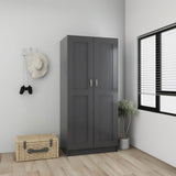 NNEVL Wardrobe Grey 82.5x51.5x180 cm Chipboard