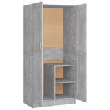 NNEVL Wardrobe Concrete Grey 82.5x51.5x180 cm Chipboard