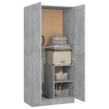 NNEVL Wardrobe Concrete Grey 82.5x51.5x180 cm Chipboard