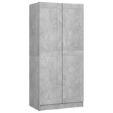NNEVL Wardrobe Concrete Grey 82.5x51.5x180 cm Chipboard