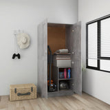 NNEVL Wardrobe Concrete Grey 82.5x51.5x180 cm Chipboard