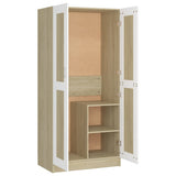 NNEVL Wardrobe White and Sonoma Oak 82.5x51.5x180 cm Chipboard