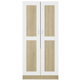 NNEVL Wardrobe White and Sonoma Oak 82.5x51.5x180 cm Chipboard