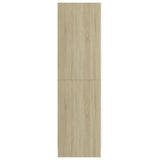 NNEVL Wardrobe White and Sonoma Oak 82.5x51.5x180 cm Chipboard