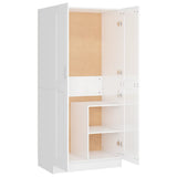 NNEVL Wardrobe High Gloss White 82.5x51.5x180 cm Chipboard