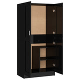 NNEVL Wardrobe High Gloss Black 82.5x51.5x180 cm Chipboard