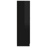 NNEVL Wardrobe High Gloss Black 82.5x51.5x180 cm Chipboard
