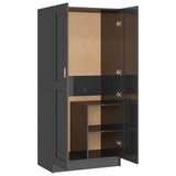 NNEVL Wardrobe High Gloss Grey 82.5x51.5x180 cm Chipboard