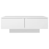 NNEVL Coffee Table White 90x60x31 cm Chipboard