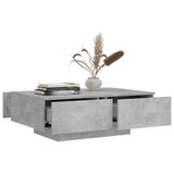 NNEVL Coffee Table Concrete Grey 90x60x31 cm Chipboard