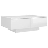 NNEVL Coffee Table High Gloss White 90x60x31 cm Chipboard