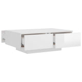 NNEVL Coffee Table High Gloss White 90x60x31 cm Chipboard