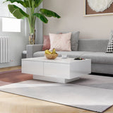 NNEVL Coffee Table High Gloss White 90x60x31 cm Chipboard