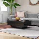 NNEVL Coffee Table High Gloss Black 90x60x31 cm Chipboard