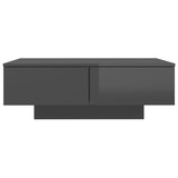 NNEVL Coffee Table High Gloss Grey 90x60x31 cm Chipboard