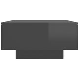 NNEVL Coffee Table High Gloss Grey 90x60x31 cm Chipboard