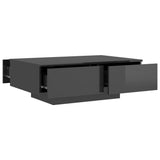 NNEVL Coffee Table High Gloss Grey 90x60x31 cm Chipboard