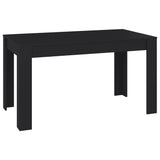 NNEVL Dining Table Black 140x74.5x76 cm Chipboard